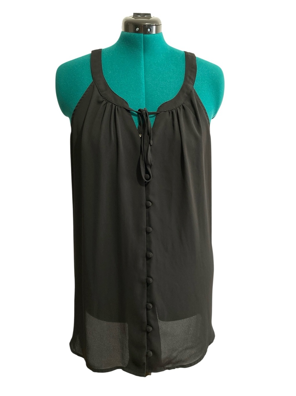 Torrid Button Down Flowy Chiffon Tank Top